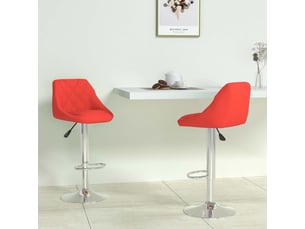 Lot de 2 tabouret de bar, chaise de bar rouge similicuir shl75469