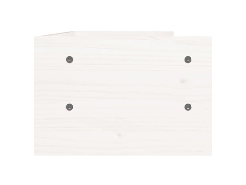  Support de moniteur 50 x 24 x 16 cm bois de pin solide blanc 02_0004422  - Conforama C