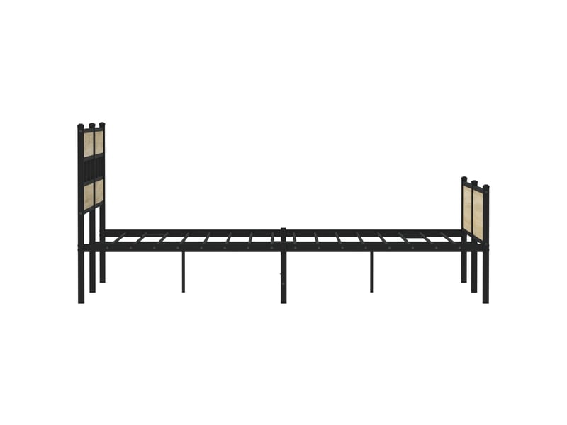  Lit double- lit adulte -  cadre de lit en métal sans matelas chêne sonoma 200x200 cm  - Conforama D