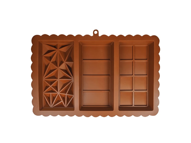  Moule tablette chocolat, 3 en 1 moule silicone tablette de chocolat profond, -40-230°c, avec spatule, pour faire du chocolat, fondant, gelée  - Conforama C