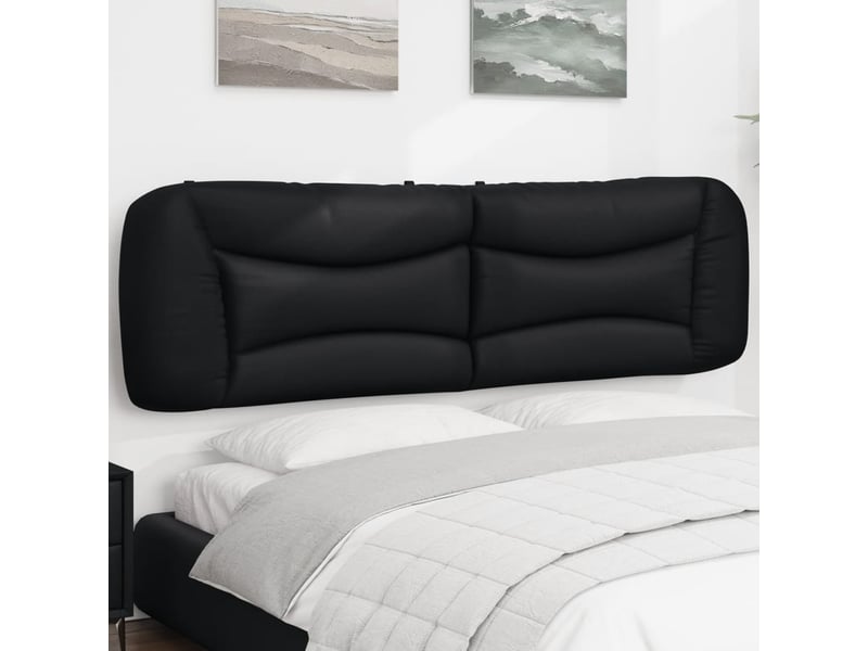  Coussin de tête de lit noir 180 cm en similicuir cf55960  - Conforama B