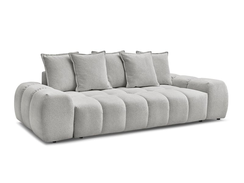  Bobochic canapé droit fixe 3 places everest tissu chiné gris clair EVEREST - Conforama A