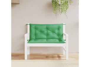 Lot de 2 coussins de banc jardin, coussins d'assise vert 100x50x7 cm tissu oxford cf58745