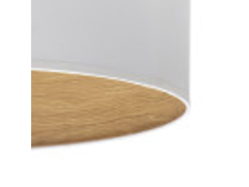  Fabrilamp tania grande lampe à poser blanc effet bois clair, abat-jour textile effet bois, 1 x e27, 62 cm 188371101 - Conforama D