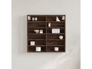 Armoire à vitrine, étagère murale chêne marron 60x8,5x58 cm bois d'ingénierie cf40941