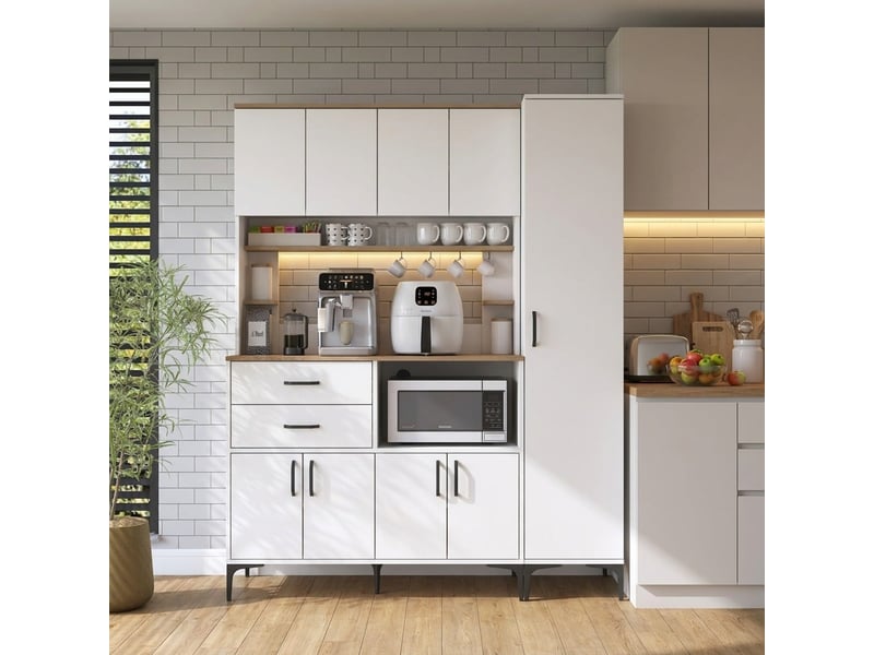  Buffet de cuisine garde-manger multifonction avec tiroirs salinas  - Conforama B
