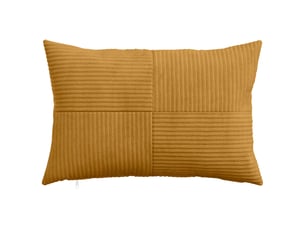 Lot de 6 housses de coussin almelo jaune 40 x 60 cm velours côtelé cf49882