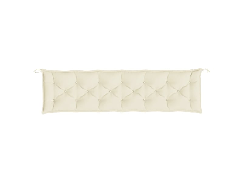 Lot de 2 coussins de banc de jardin, coussins d'assise blanc crème tissu oxford cf58634 - Conforama E