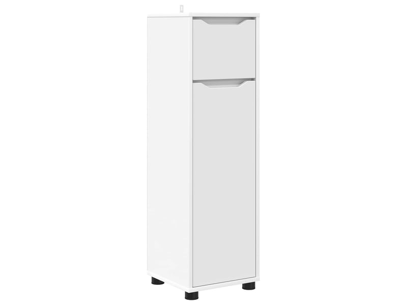  Cabinet de salle de bain, meuble de rangement blanc 30.5x30x101 cm  - Conforama A