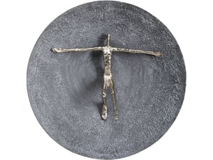 déco murale umano 60cm argentée
