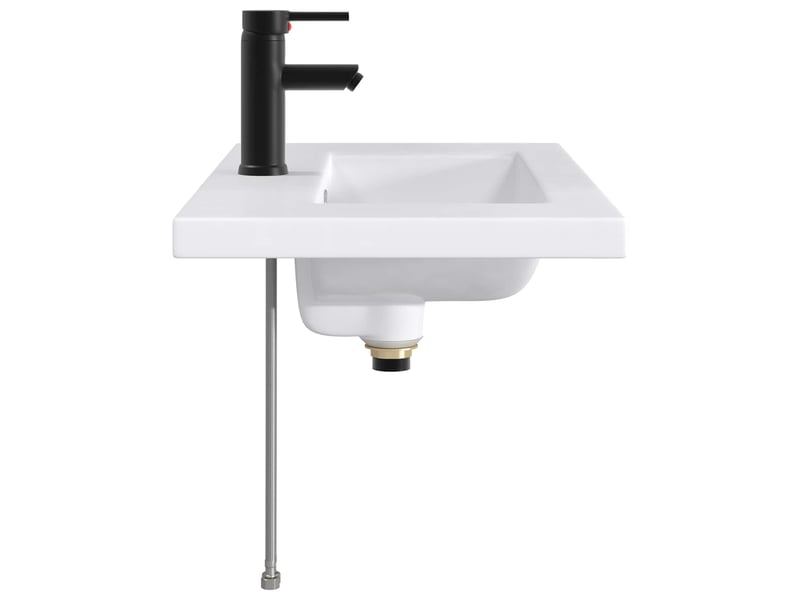  Lavabo de salle de bains noir mat 81x40x17.5 cm métal  - Conforama E