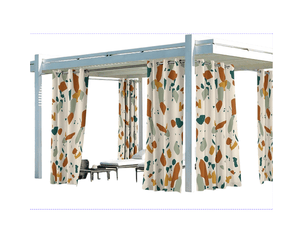 Rideau extérieur résistant aux intempéries en deux parties pour balcon, tonnelle, jardin, terrasse, parterre de fleurs, l 200 cm x h 200 cm