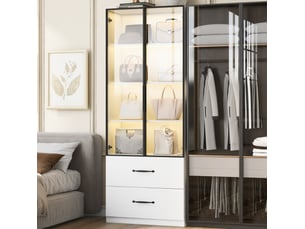 Vitrine coloris blanc VIVRYN - 40 cmx160 cm