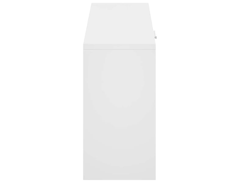  Banc à chaussures, meuble à chaussures blanc brillant 80x24x45 cm bois d'ingénierie  - Conforama E