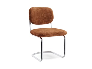 Lot de 2 chaises en velours texturé terracotta blake