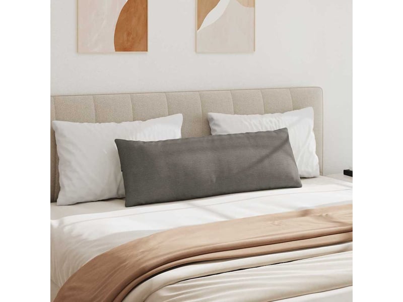  Lot de 2 coussins de canapé, coussins décoratifs gris clair 120 x 40 cm cf59059  - Conforama D