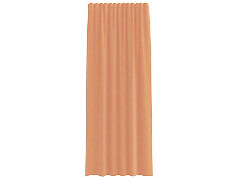  Lot de 2 rideaux en voile, voilages à œillets couleur terre cuite cf44260  - Conforama D