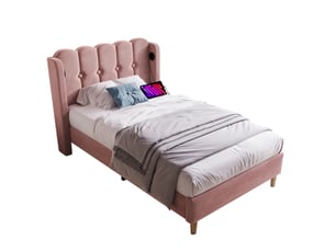 Lit simple 90x200 cm HAUSS SPOLE   coloris rose