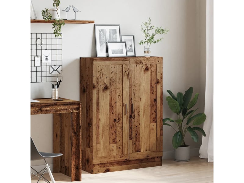  Bibliothèque, meuble de rangement salon vieux bois 82,5x30,5x115 cm bois d'ingénierie  - Conforama D