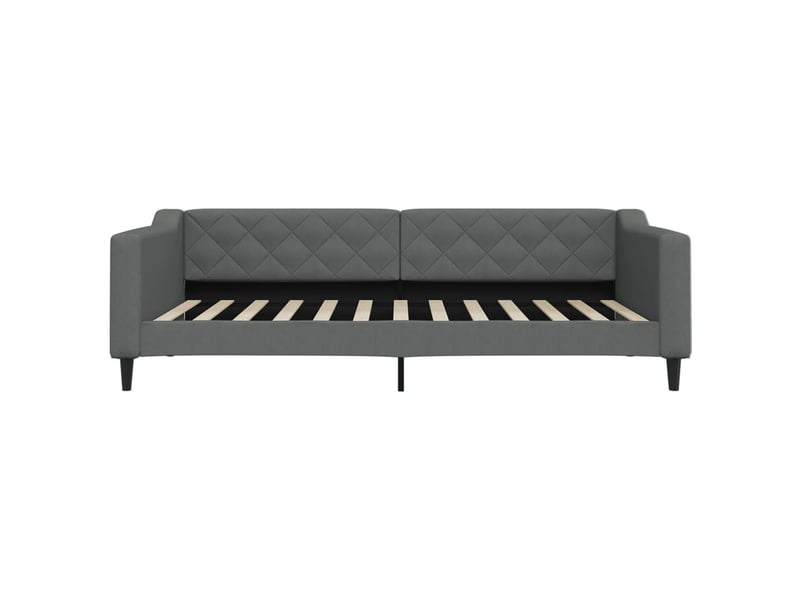  Lit simple- lit adulte -  lit de jour avec gigogne sans matelas gris foncé 100x200 cm  - Conforama D