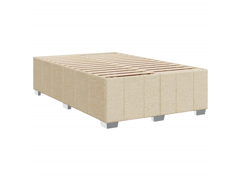  Lit double- lit adulte -  cadre de lit sans matelas crème 120x190 cm tissu  - Conforama B