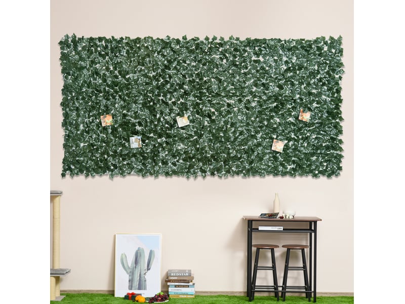  Haie artificielle occultante 300 x 150 cm – vert foncé – feuillage résistant uv pour balcon et jardin  - Conforama B
