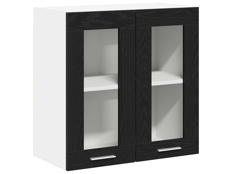  Meuble de rangement cuisine, armoire suspendue chêne noir 60x31x60cm bois d'ingénierie  - Conforama A