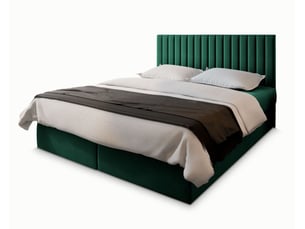 Lit avec rangement 160x200 cm <strong>MASSENO</strong>  <strong></strong> coloris vert