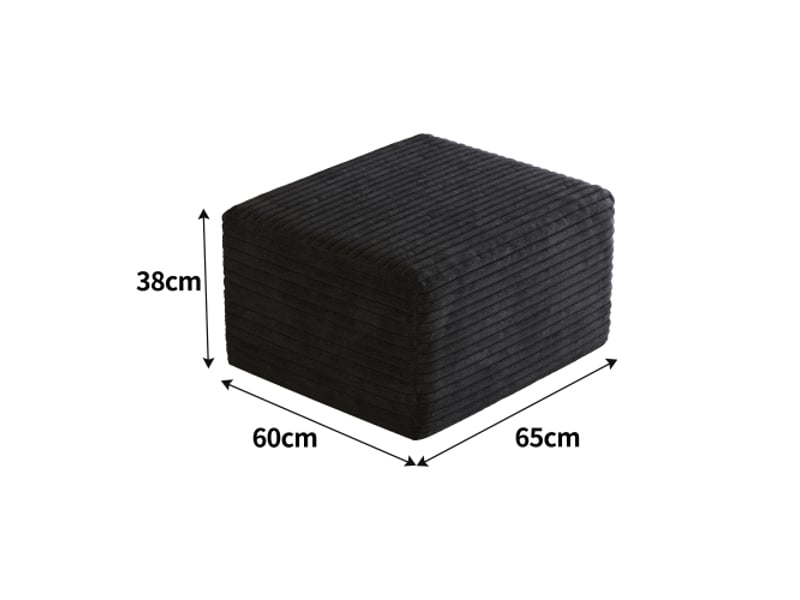 Ottomane noire y172 – repose-pieds moderne pour salon | mobilier design et confort - Conforama C