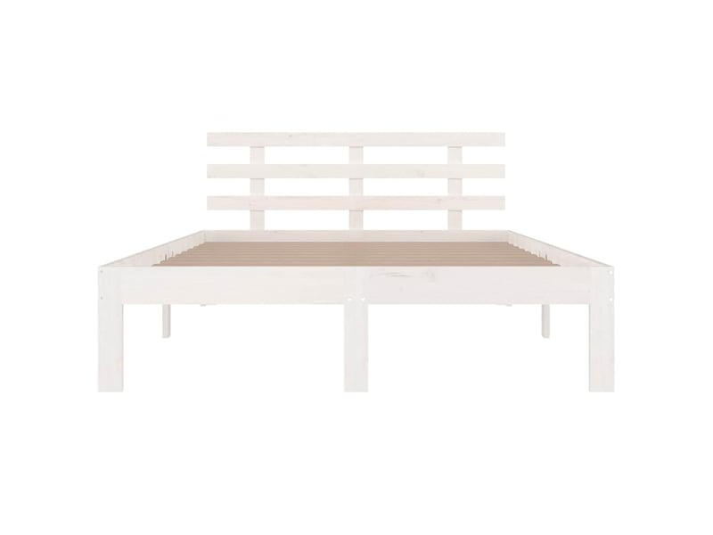  Lit double- lit adulte -  cadre de lit sans matelas blanc bois massif 160x200 cm  - Conforama C