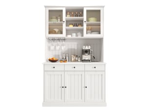 Buffet 2 porte(s)  1 tiroir(s) <strong></strong> <strong></strong> - 40 cm coloris blanc 