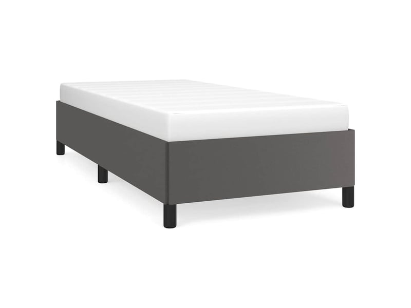  Lit simple- lit adulte -  cadre de lit sans matelas gris 90x190 cm similicuir  - Conforama A
