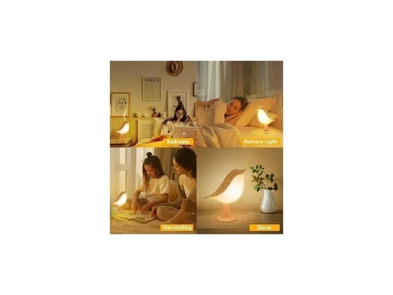  Lampe de chevet oiseau led tactile sans fil rechargeable usb 3 teintes dimmable diffuseur arômes  - Conforama E