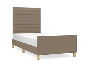 Lit simple 80x200 cm coloris taupe