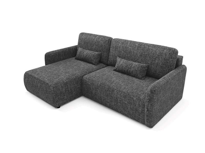 Canapé d'angle convertible livello l noir - Conforama D