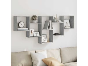 Étagère flottante, étagère murale gris béton 159x18x66 cm bois d'ingénierie cf42338