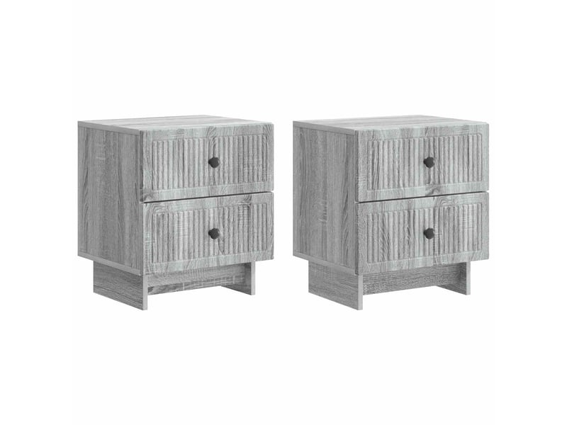  Table de chevet 2 pièces sonoma gris 43 x 34,5 x 47,5 cm  - Conforama B