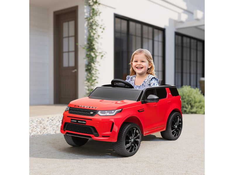  Voiture électrique pour enfants, véhicule 12 v avec télécommande, lumières led, musique et klaxon, 3-6 ans, rouge  - Conforama C