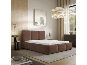 Lit coffre 180x200 cm <strong>MASSENO</strong>  <strong></strong> coloris marron
