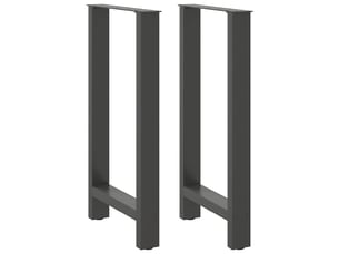 Lot de 2 pieds de table de bar robuste design moderne 50 x 90-91 cm en acier anthracite 02_0057570