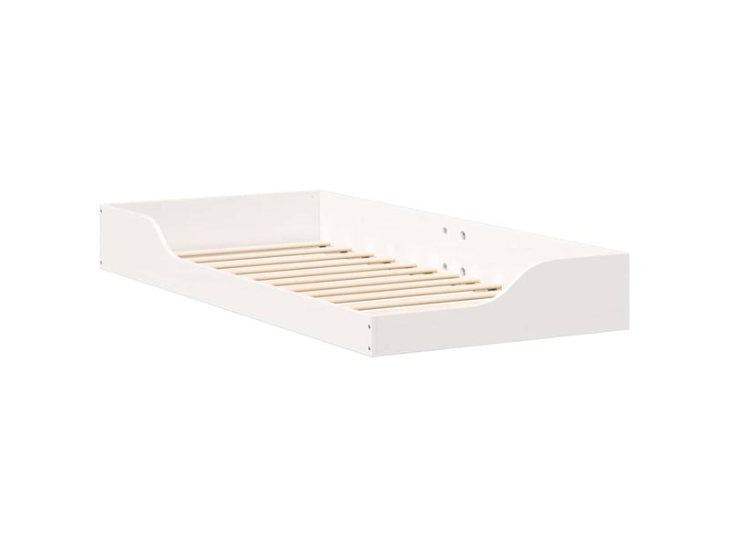 Lit simple- lit adulte - cadre de lit blanc 80 x 200 cm pin massif - Conforama C