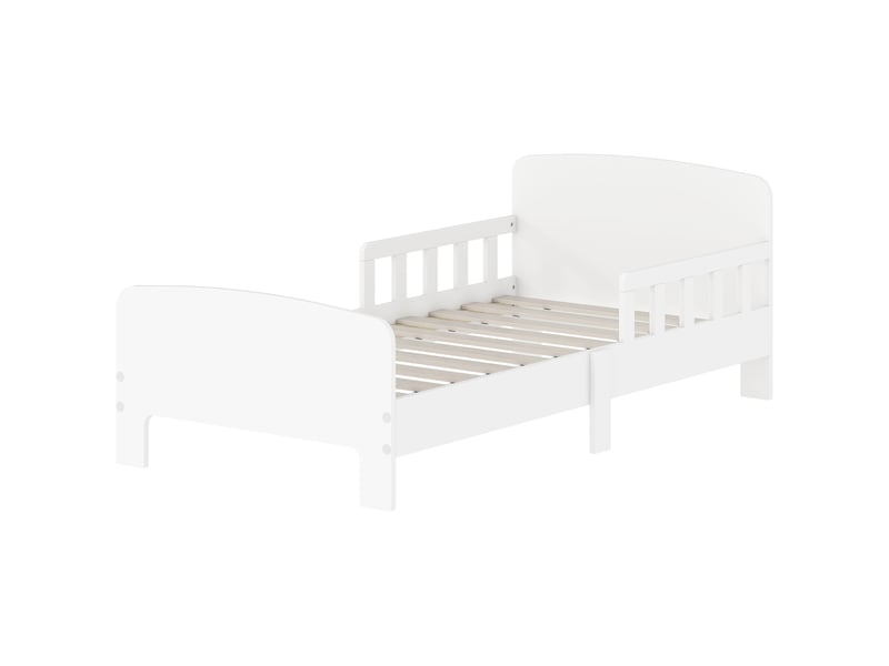  Lit enfant 70x140 cm blanc avec barrière antichute, pour enfants de 3 à 8 ans  - Conforama B