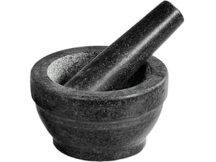 Mortier et pilon en granite poli – 13 x 9cm