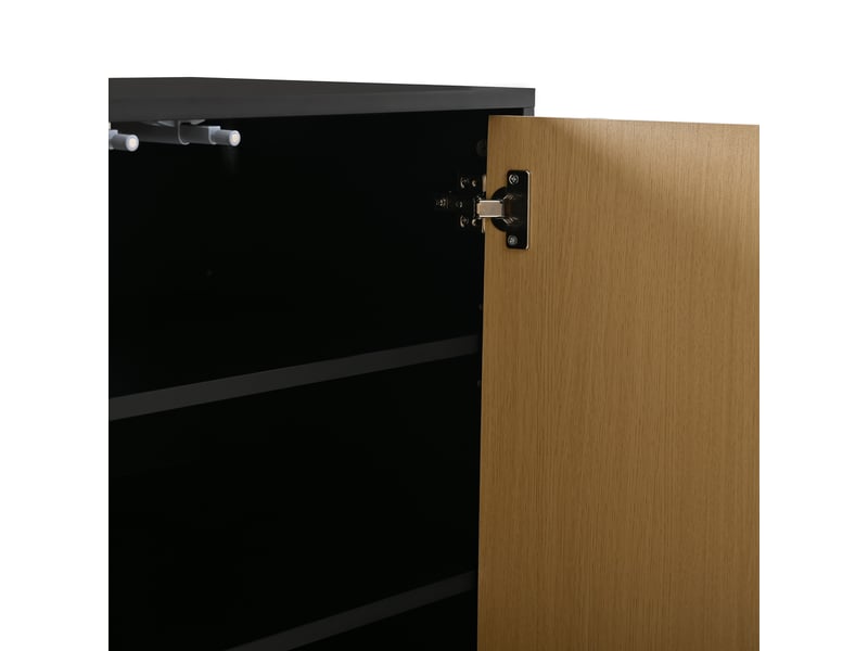  Meuble à chaussures 160x40x75 cm, grand placard 4 portes avec intérieur modulable et pieds surélevés anti-humidité  - Conforama R