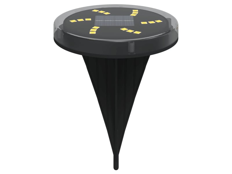  Lot de 12 lampes solaires extérieures pratiques jardin 11 x 13 cm en plastique noir 02_0056668  - Conforama D