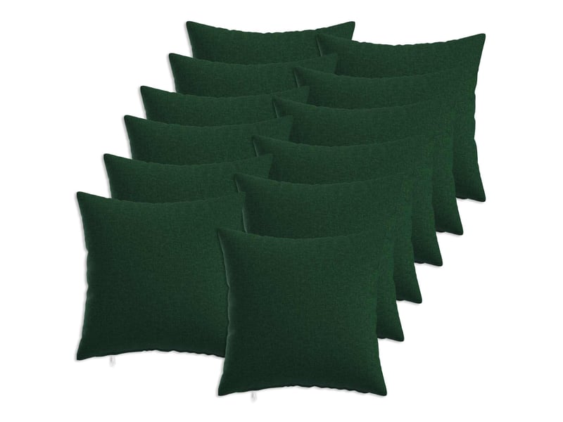  Lot de 12 coussins avec oreiller, coussins décoratifs heerlen vert foncé tissu cf50108  - Conforama B