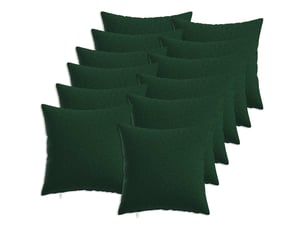 Lot de 12 coussins avec oreiller, coussins décoratifs heerlen vert foncé tissu cf50108