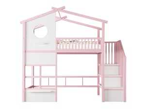 Lit mezzanine 90x200 cm <strong></strong> <strong>Bliss Lite</strong> coloris rose