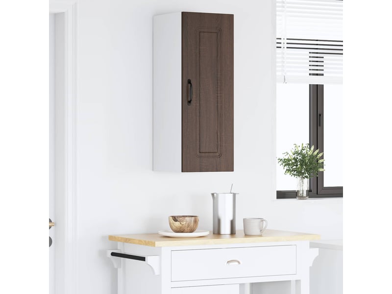 Meuble mural de cuisine | armoire de cuisine chêne brun 30x31x80cm - Conforama D