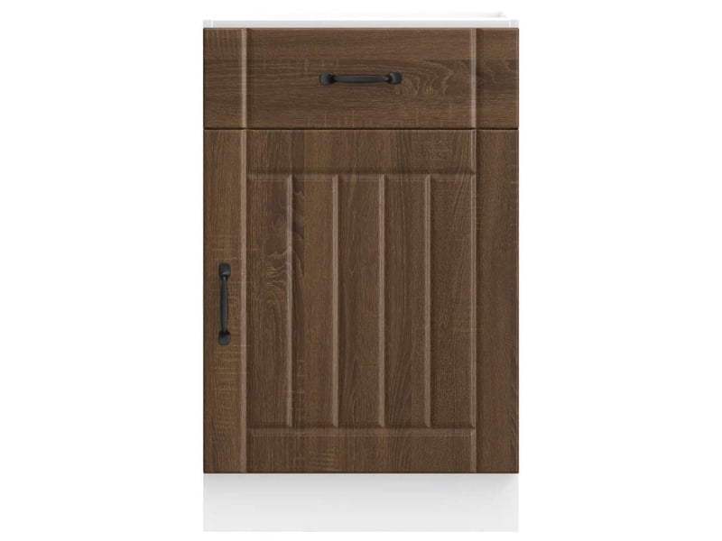 Meuble de rangement, armoire de cuisine lucca chêne marron bois ingénierie shl9545 - Conforama E